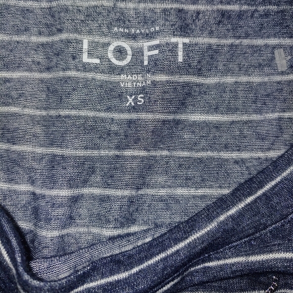 Ann Taylor Loft hi low pinstripe tunic tee - Picture 2 of 3